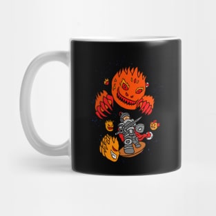 Knight battle with monsters color Mug